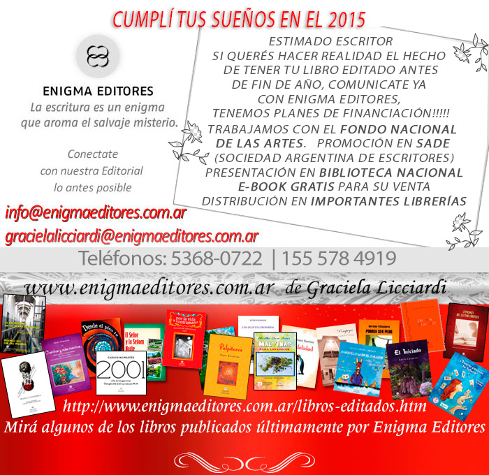 Publicar libros en Argentina en Enigma Editores - Graciela Licciardi